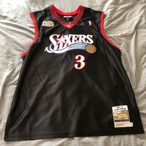 2000-2001 season Allen Iverson authentic Sixers Jersey